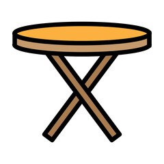 Coffee Table Vector Filled Icon Design