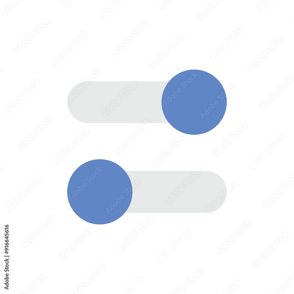 Poster toggles switch button. on, off vector set elements. setting control toggle design. vector illustrati