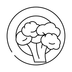 vegetarian diet line icon vector. vegetarian diet sign. isolated contour symbol black illustration