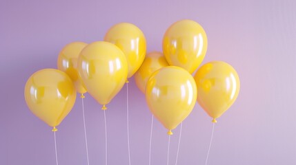 The yellow balloons cluster