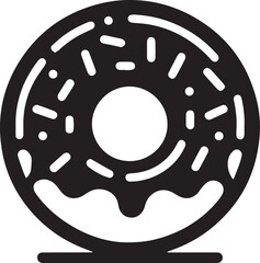 Donut vector silhouette illustration logo art