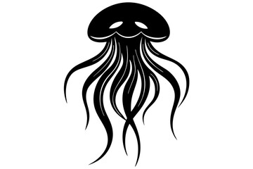 Silhouette vector design of a jellyfish
