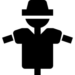 Scarecrow black solid icon