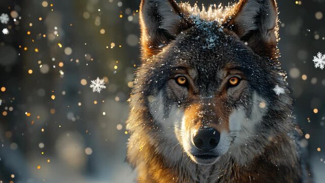  Wolf in nature Footage 4K