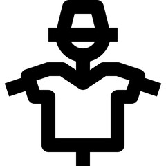 Scarecrow black outline icon