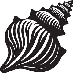 seashell vector silhouette illustration logo