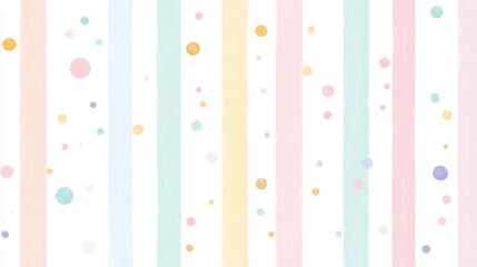 Baby shower banner featuring pastel stripes and polka dots for a joyful celebration