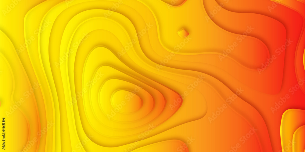 Poster abstract paper carve template. abstract colorful 3d papercut topography relief vector background ill