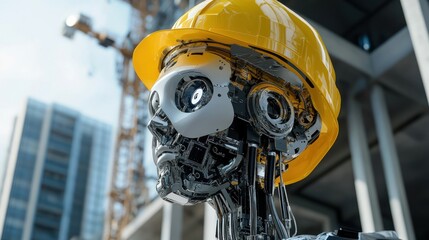 Fototapeta premium Robot Construction Worker