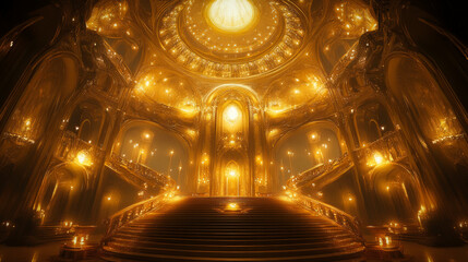 Obraz premium A majestic hall in a spiritual dimension