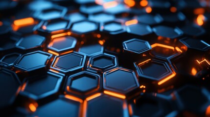 Fototapeta premium background with hexagons