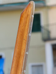 detail of the bow of a typical Ligurian boat called gozzo