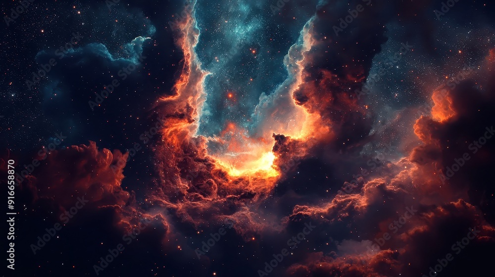 Poster celestial luminary, an ethereal entity radiating brilliance, floating within a boundless cosmos, sur