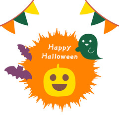 シンプルでかわいいハロウィンのイラスト