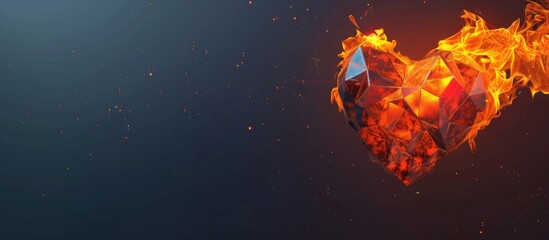 A heart made of fire and ice