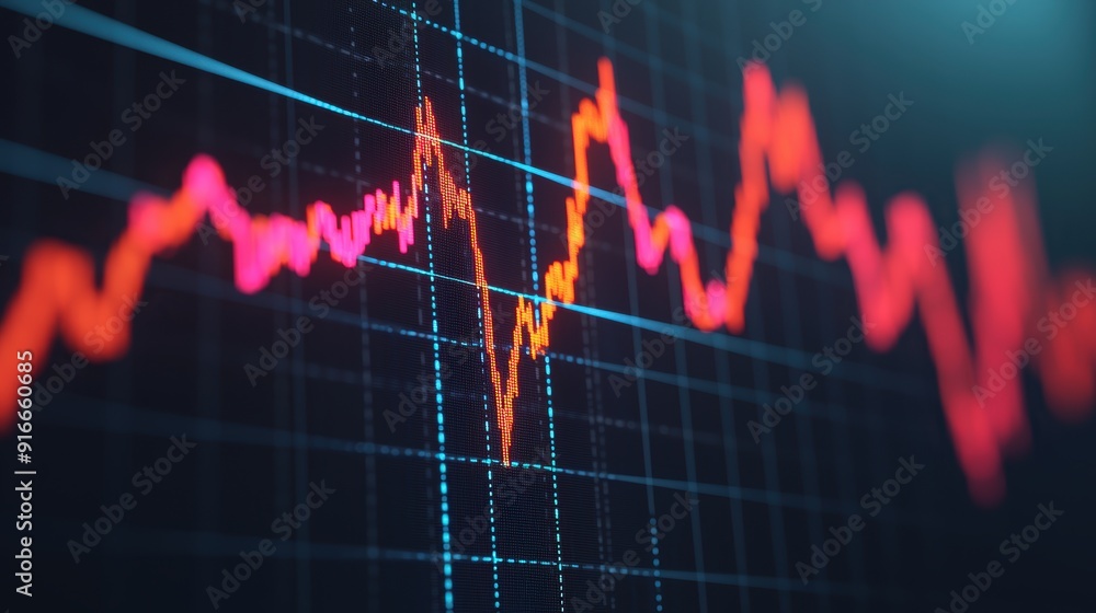 Poster digital inflation projections interactive charts for futuristic economic forecasts with copy space i