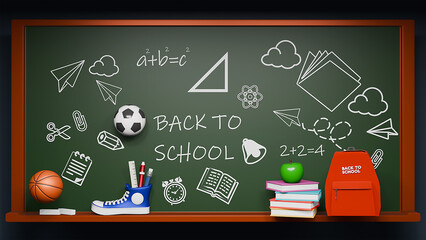 Web page design template for Art School, studio, course, class, education. Background texture. 3d render.