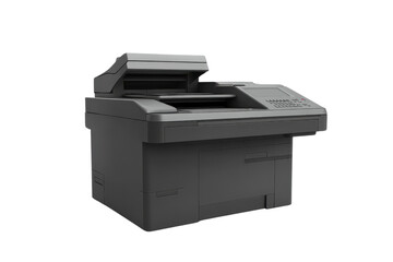 Modern multifunction transfer printer with scanner isolated against transparent background. ideal for office and home use