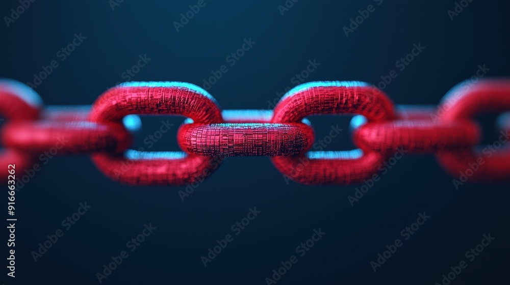 Poster cutting-edge supply chain transparency: futuristic blockchain technology visualization with ample co