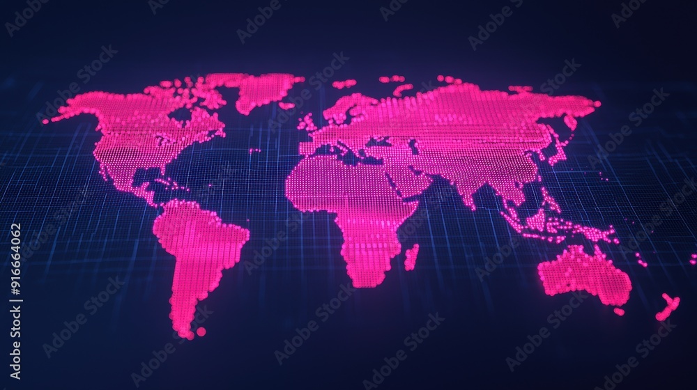 Poster futuristic global supply chain management interactive maps with copy space, high detail 8k visualiza