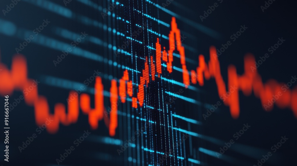 Poster futuristic economic growth simulations forecasting in 8k high detail with copy space for text