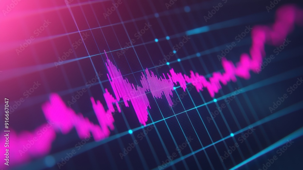 Poster futuristic economic analysis: advanced growth metrics digital charts with copy space for text in 8k 