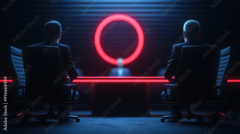 Poster global trade negotiations in futuristic digital interfaces - high detail 8k resolution with copy spa