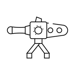 soldering iron for plastic pipes line icon vector. soldering iron for plastic pipes sign. isolated contour symbol black illustration