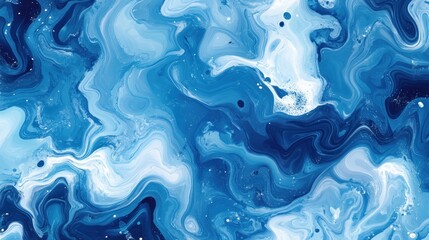 Naklejka premium Abstract Blue Swirls - A Captivating Blend of Colors