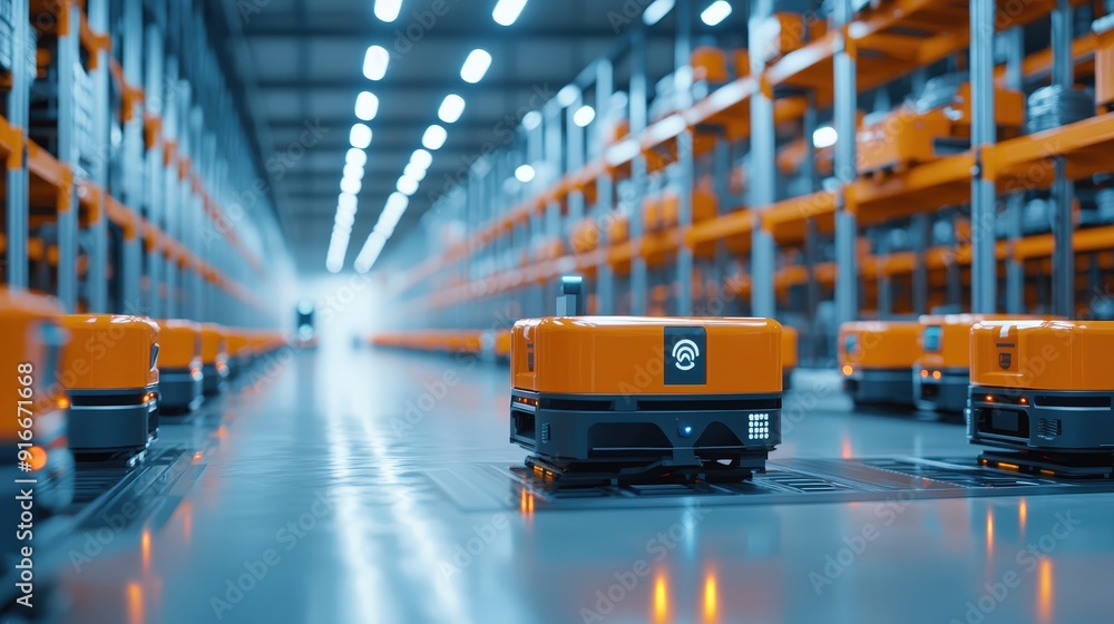 Poster autonomous warehouse with ai-driven safety protocols