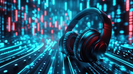 Headphones in a Neon World