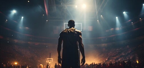 Basketball Star’s Moment - Under the Arena Lights