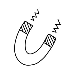 Magnet Doodle. Vector illustration isolated on background.