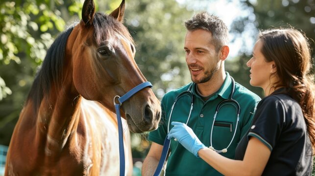 The veterinarian and the horse