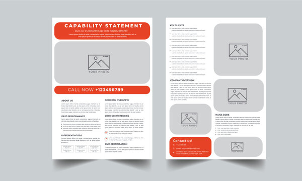 Capability Statement Template Design.