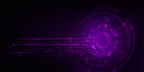 2d illustration Abstract futuristic electronic circuit technology background