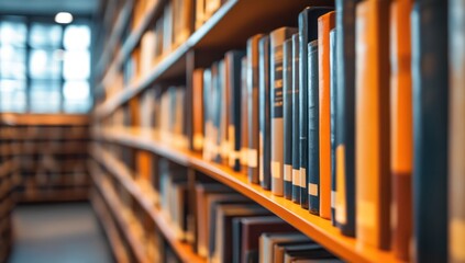 Obraz premium Bookshelf in Library