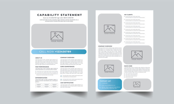 Capability Statement Template Design.