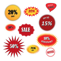 set of discount  labels, tags