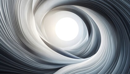 Obraz premium Abstract swirl of gray and white curves with smooth gradients and flowing lines