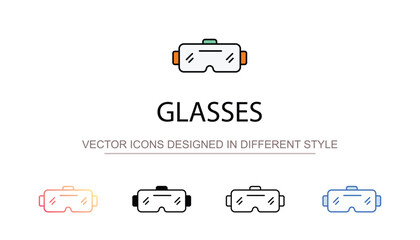 Naklejka premium Glasses icon design with white background stock illustration