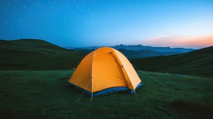 Group of friends camping under a clear, starry sky, hot outdoor connection