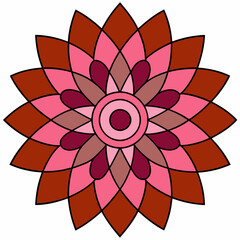 Elegant Black and White Flower Vector with Abstract Background and Detailed Lotus Flower Illustration