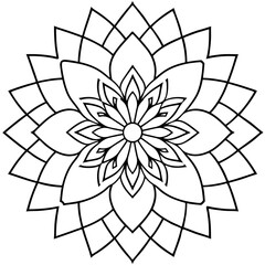 Elegant Black and White Illustrations Featuring Isolated Lotus Flowers, Abstract Backgrounds, and Geometric Shapes for Minimalist and Contemporary Design Projects