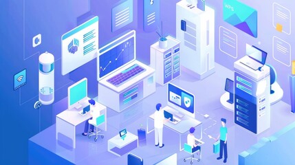 Obraz premium AI assistant for Healthcare insurance and solution, vector graphic, AI generated for Ads