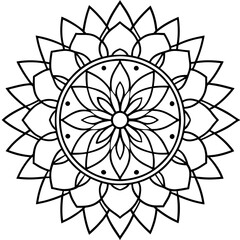 Creative Black and White Illustrations Featuring Abstract Flower Vectors and Spiritual Symbols for Artistic and Mindful Design Projects, Combining Elegance and Symbolic Meaning