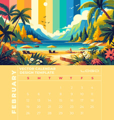  Editable vector calendar template featuring a stunning design with space for a quote. Perfect for adding a personal touch to your year and keeping you organized in style.
