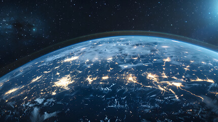 Obraz premium The glowing Earth in space