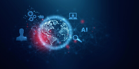 
2d illustration abstract technology background