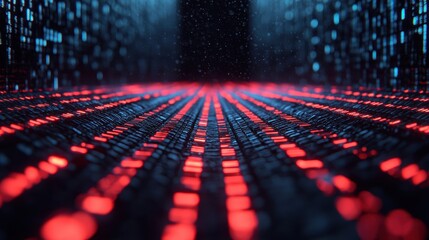 Fototapeta premium Advancing Digital Economy: Futuristic Insights on Growth Through Digital Platforms in High Detail 8K Resolution with Copy Space